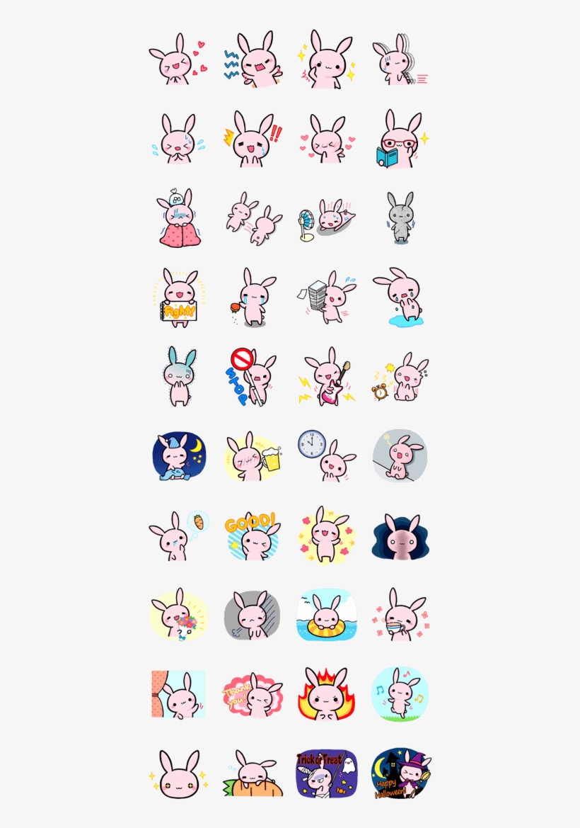 She Is A Cute Bunny - Sticker, transparent png #5646858