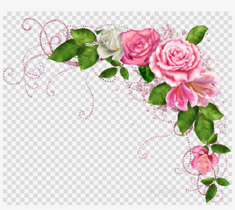 Vintage Flower Png Corner Clipart Floral Design Flower - Border Line Flower Clipart, transparent png #5647666