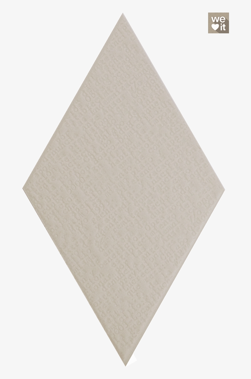 Rhombus Random Relief Decor Light Grey 14x24cm - Construction Paper, transparent png #5648476