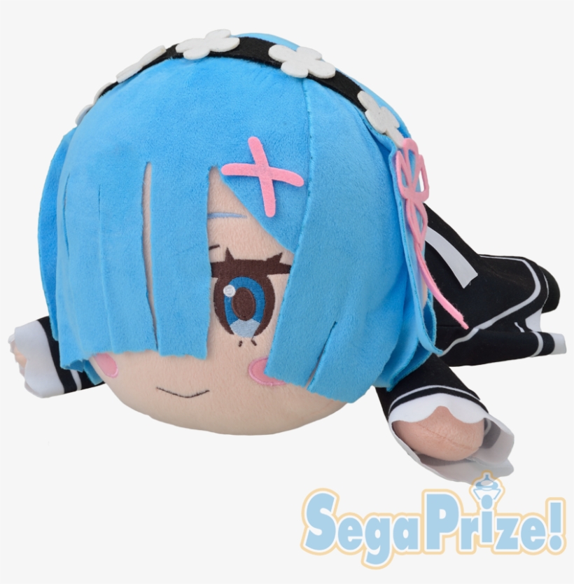 Re Zero Kara Hajimeru Isekai Seikatsu Mega Jumbo Nesoberi - Re Zero Rem Plushie, transparent png #5648478