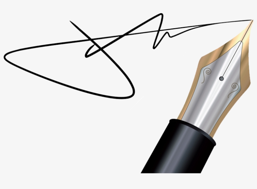 Pen Clipart Signature Pen - Pen And Signature Png, transparent png #5649962