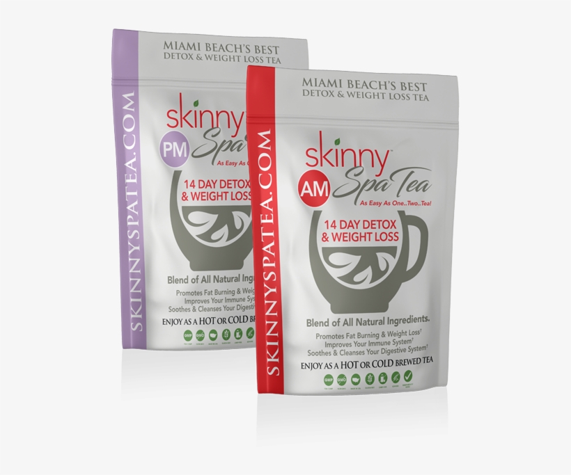 Skinny Spa Tea™ 14 Day Combo - Carton, transparent png #5651534