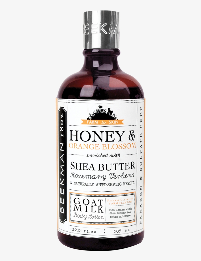 Honey And Orange Blossom Body Lotion 17 Oz - Beekman 1802 Goat Milk Honey Orange Blossom Body Wash, transparent png #5653374