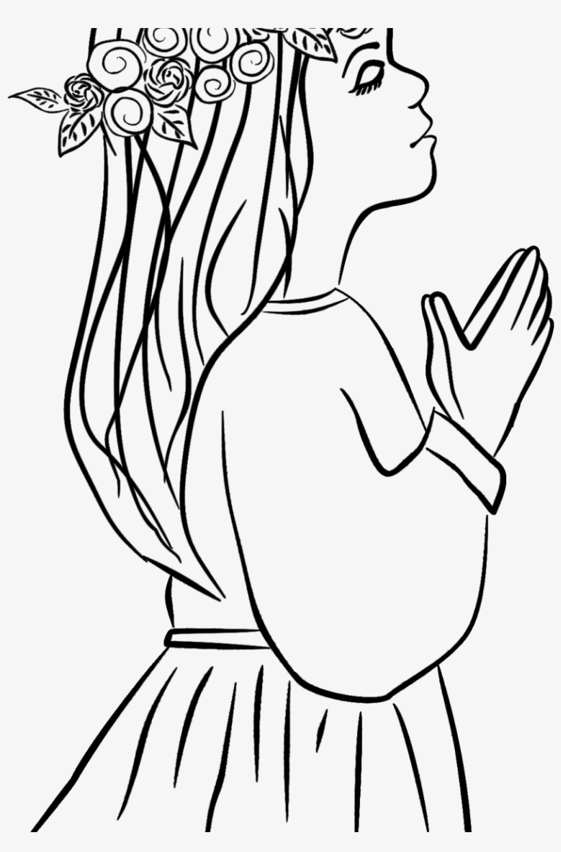 Catholic Drawing First Communion Clip Art Transparent - First Holy Communion Girl Clip Art, transparent png #5655179