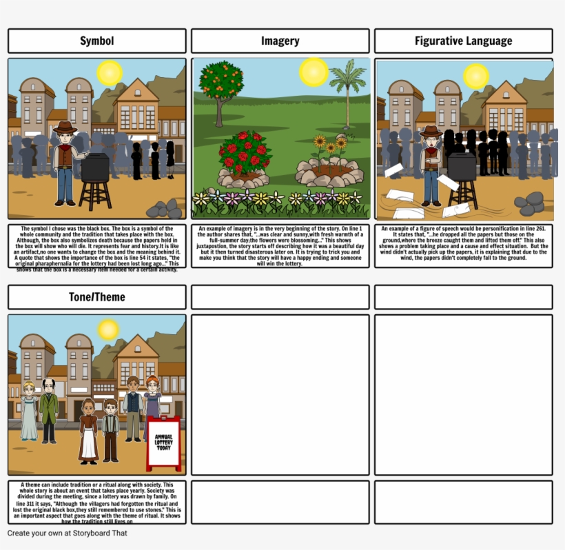 The Lottery - Figure Of Speech Imagery And Its Example, transparent png #5656380