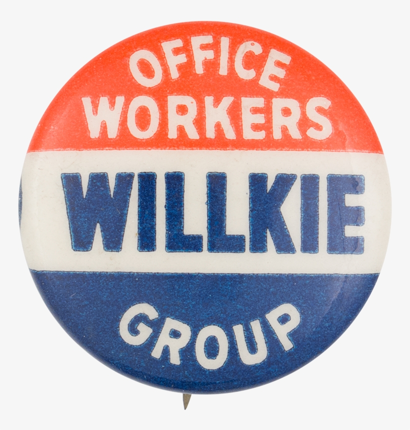 Office Workers Willkie Group - Campaign Button, transparent png #5656386