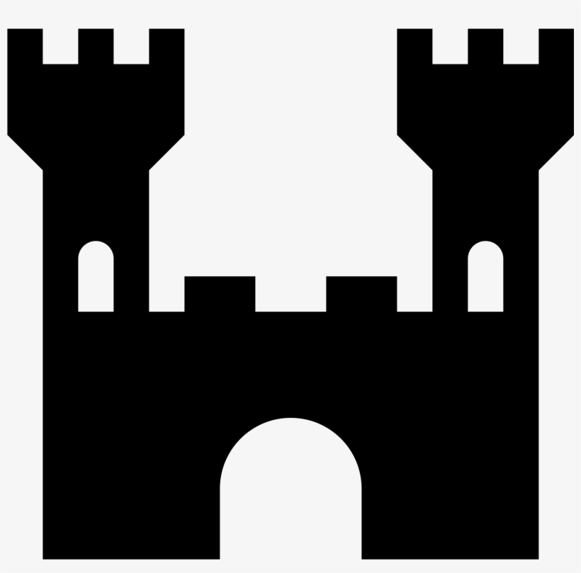 Picture File Simpleicons Places Shape - Castle Black And White Icon, transparent png #5658257