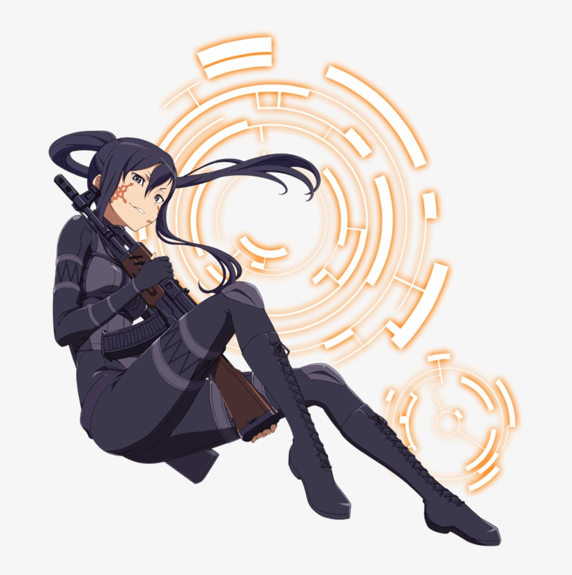 [toxic Gun Master] Pitohui Online Art, Sword Art Online,, transparent png #5658491