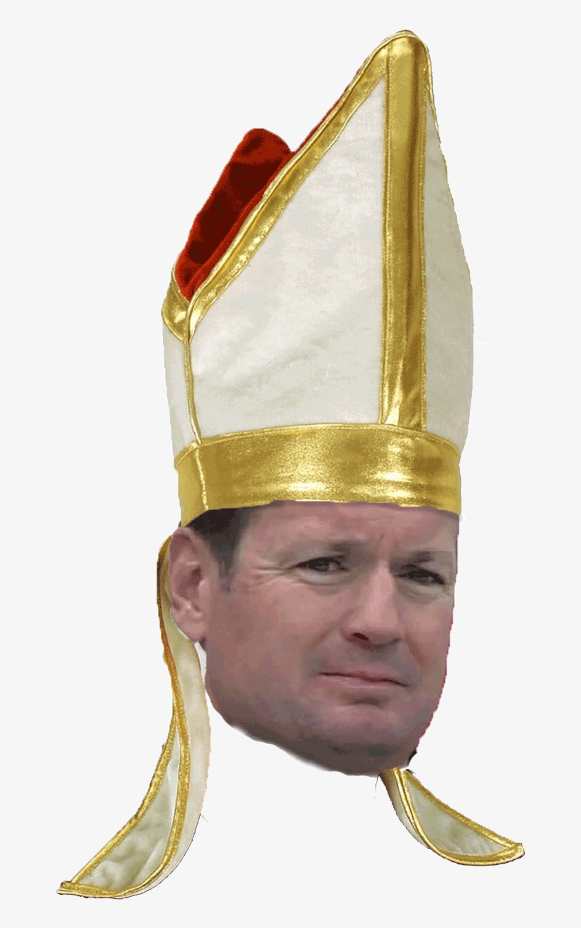 Pope Hat Png - Pope Bishop Costume Hat Adult One Size, transparent png #5660420