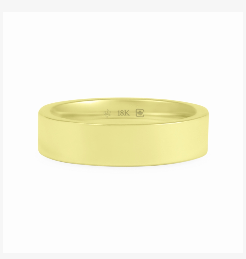 5mm Flat 18k Certified Recycled Green Gold Down V=1534383130 - Titanium Ring, transparent png #5661831