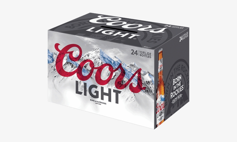 Coors Light - Coors Light Beer - 24 Pack, 12 Fl Oz Bottles, transparent png #5662657