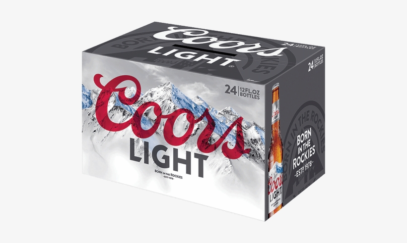 Coors Light - Coors Light Beer - 24 Pack, 12 Fl Oz Bottles, transparent png #5662657