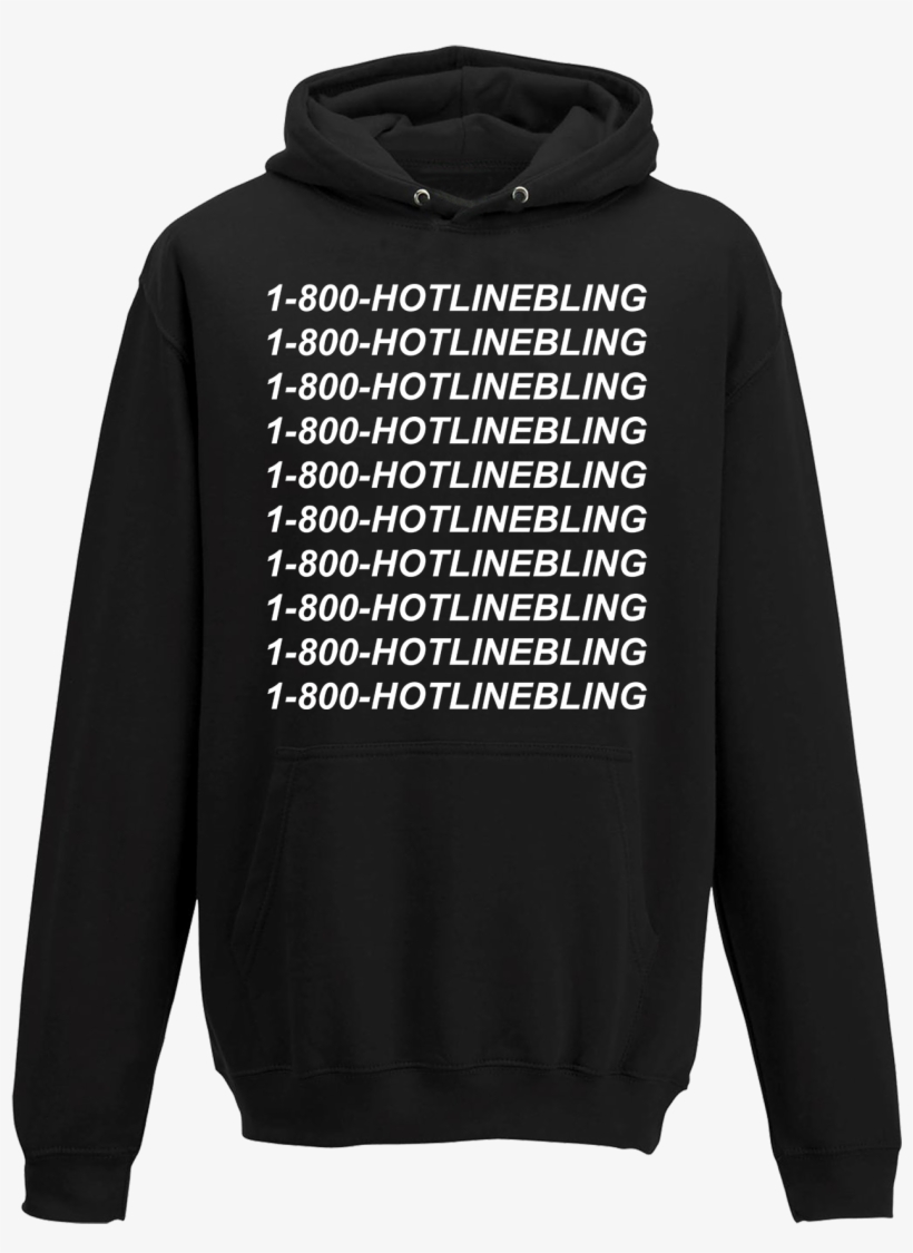 Singoutloud Hotline Bling Printed Hoodie - Awdis College Hoodie Black, transparent png #5663935