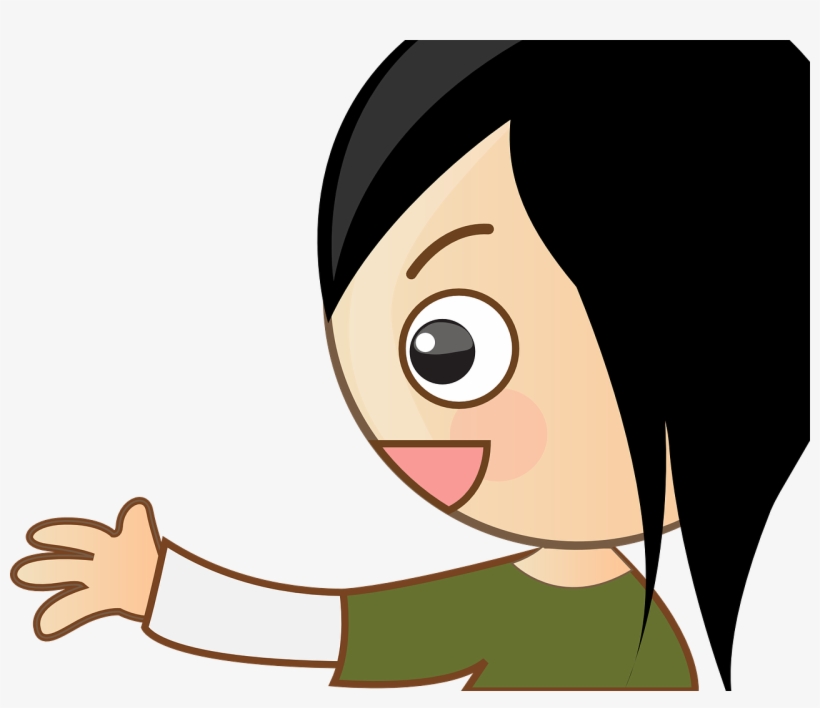 Anime Cute Girl - Cartoon Face From The Side, transparent png #5664701