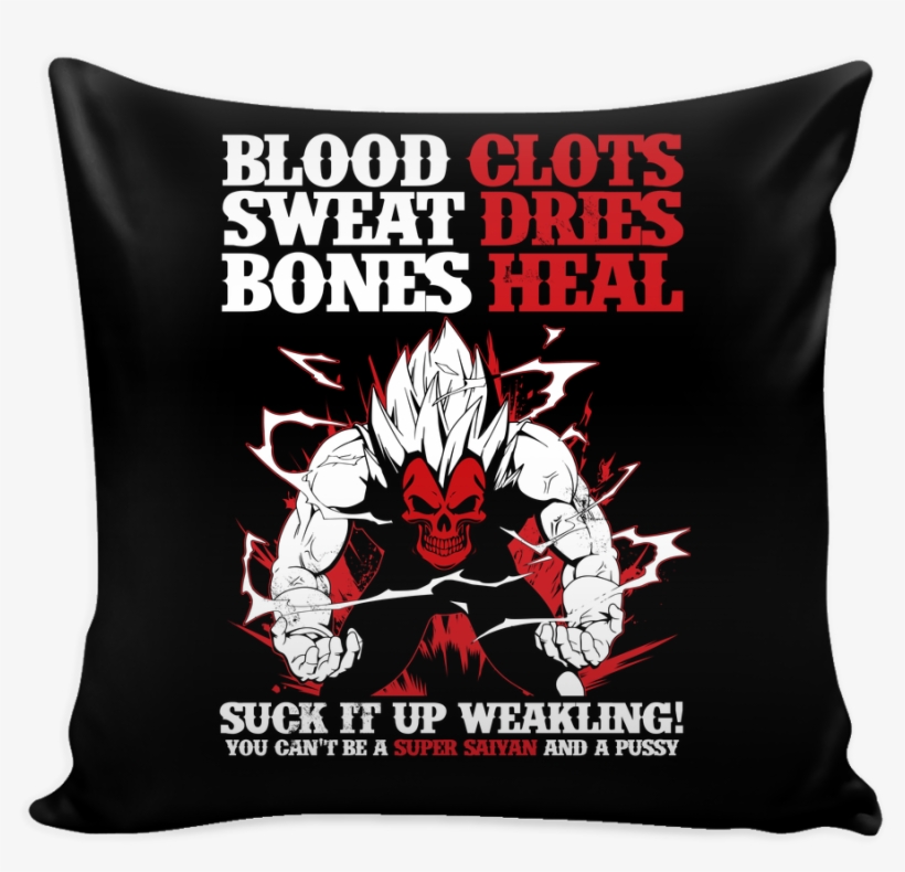 Super Saiyan Vegeta No Pain No Gain Pillow Cover 16" - Trump Pillow, transparent png #5665000