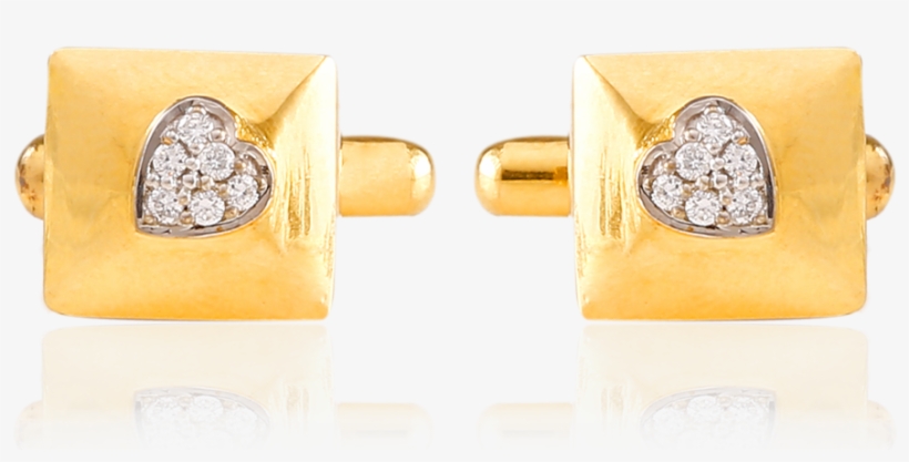Heart On The Sleeve Diamond Cufflinks - Earrings, transparent png #5665916