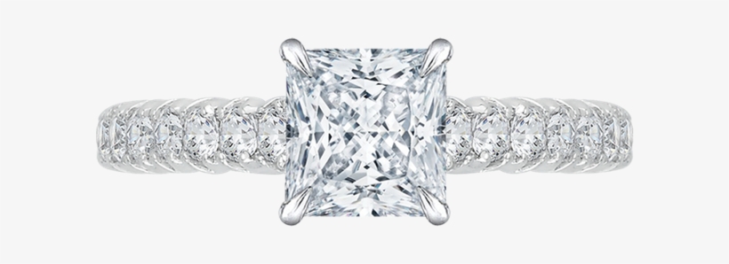 Carizza 18k White Gold Carizza Semi Mount Engagement - Ht2614pr9 Platinum Tacori Royalt Engagement Ring, transparent png #5667291