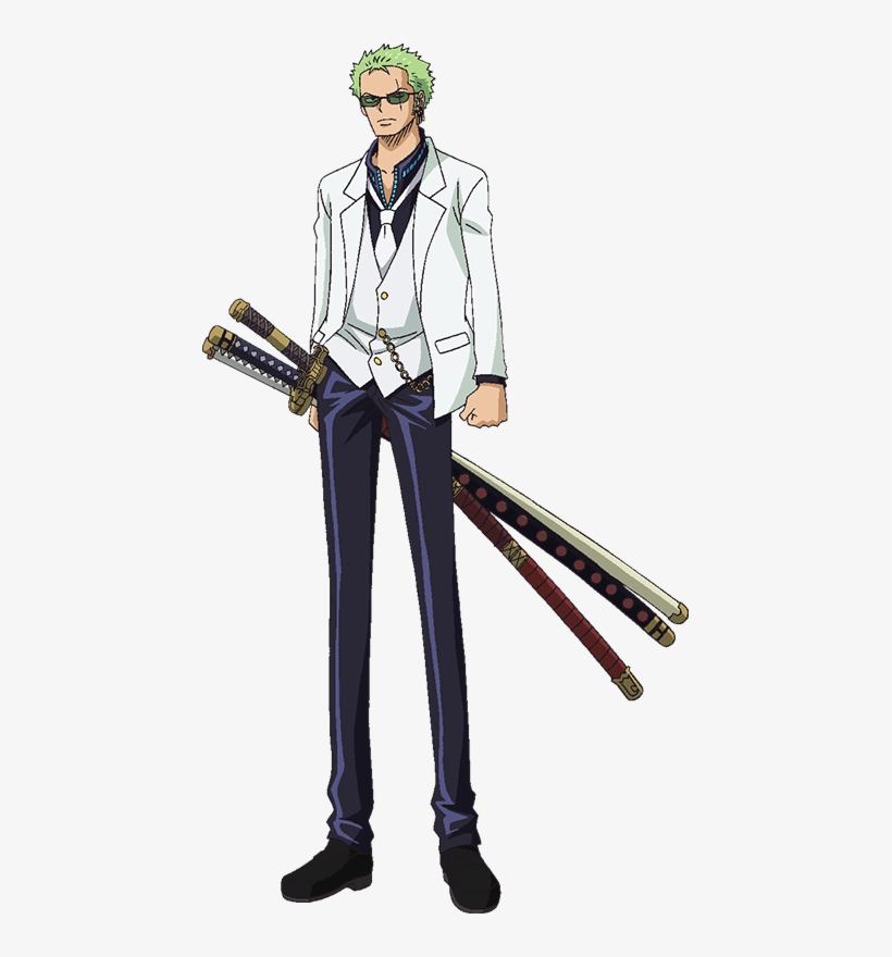 Roronoa The Team Mugiwara - One Piece Roronoa Zoro Ii Green Full Set  Cosplay Costume - Free Transparent PNG Download - PNGkey