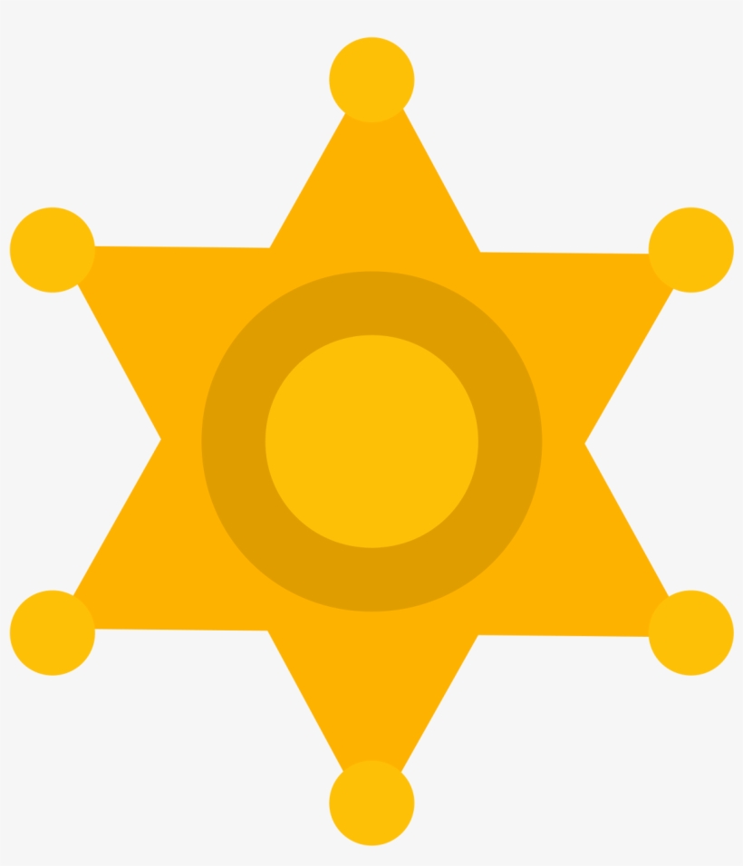 This Can Be Described As A Star With Six Edges Whose - Sheriff Star Vector, transparent png #5670010