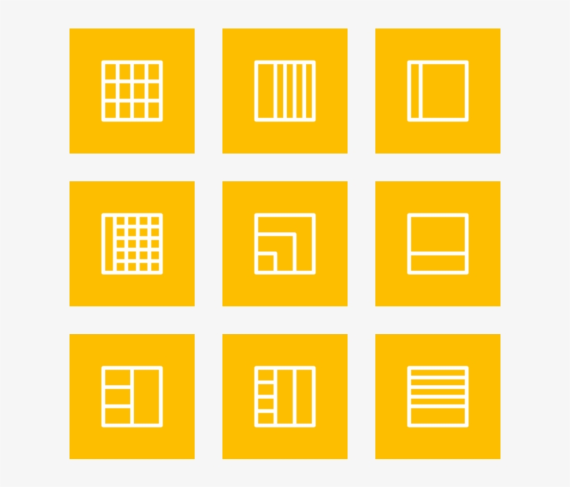 Layouts Outline Icon In Style Flat Square White On - Icon, transparent png #5671149