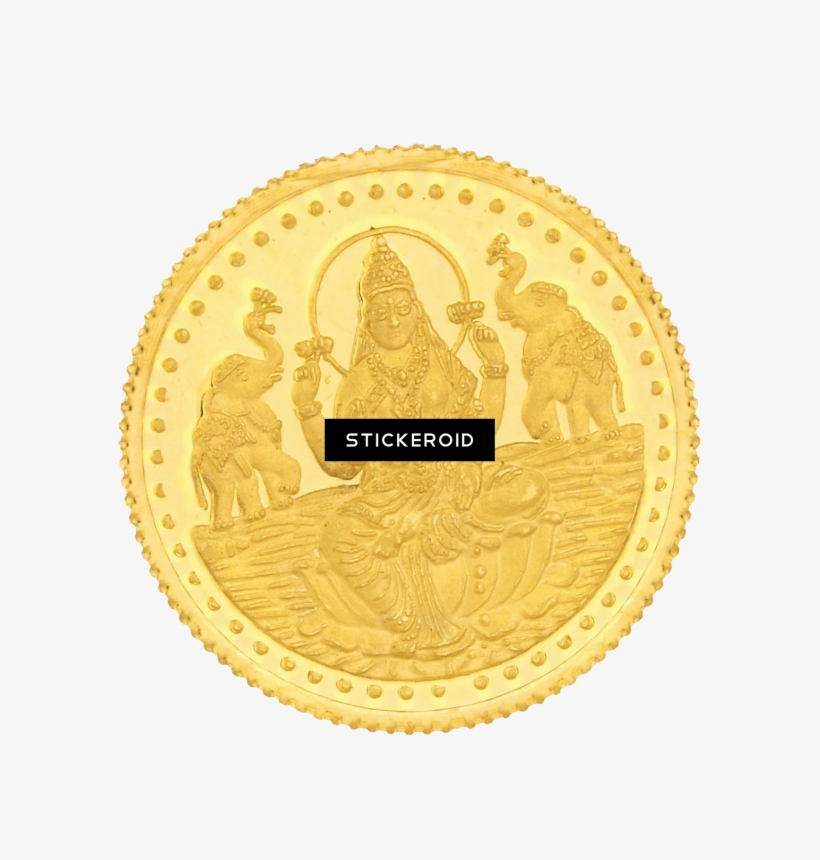 Lakshmi Gold Coin Coins - Gold Coins, transparent png #5671263