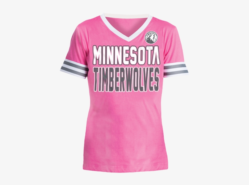 Minnesota Timberwolves Youth Girls Baby Jersey V Neck - T-shirt, transparent png #5671267