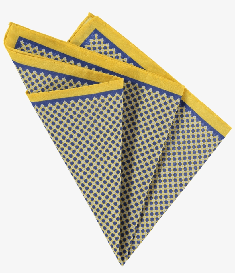 Cotton Pocket Square Geometric Yellow - Triangle, transparent png #5671268