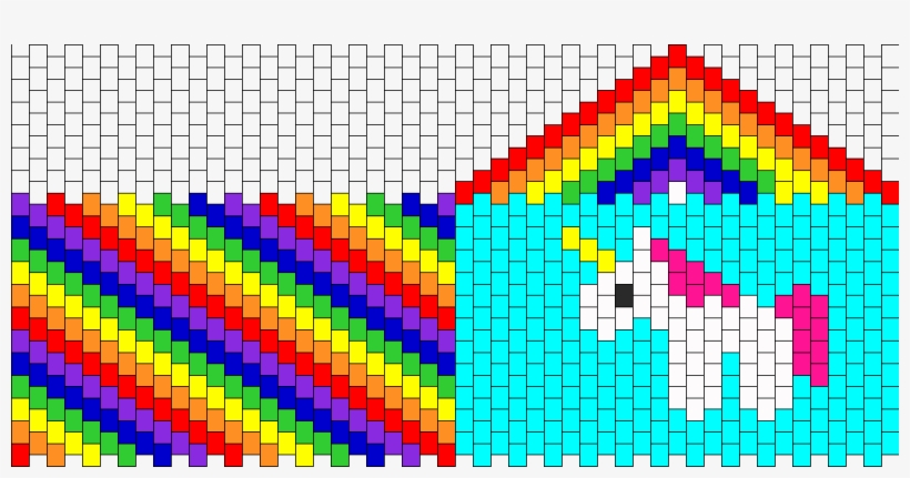 Rainbow Unicorn Wallet Bead Pattern - Bead, transparent png #5671764