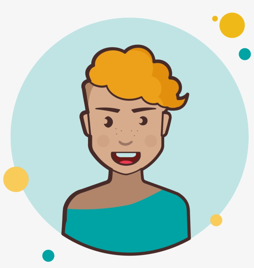 Short Curly Blond Hair Lady Icon - Cartoon, transparent png #5671892