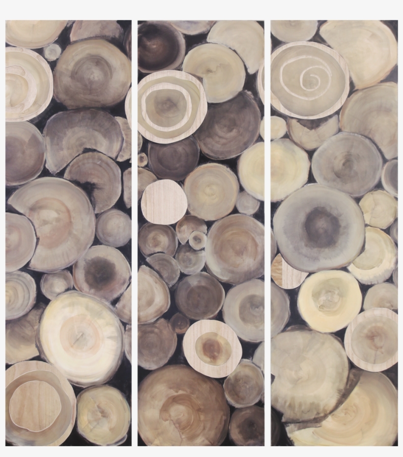 Circle Of Growth Set Of 3 Wood Carving With Oil Painting - Wood Carving, transparent png #5672056