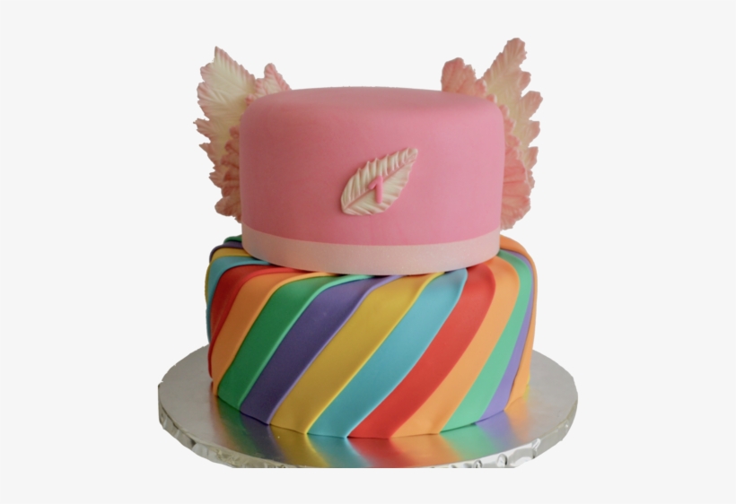2 Tier Rainbow Unicorn Cake With Wings By Sugar Street - Cake, transparent png #5672098