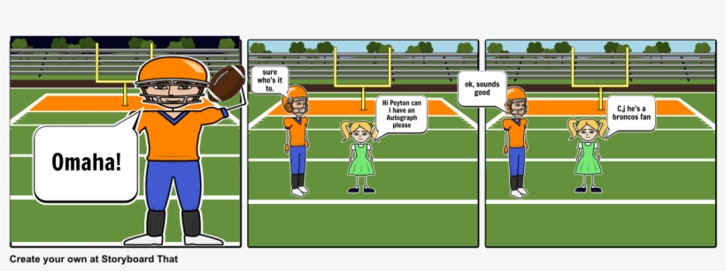 Meeting Peyton Manning - Cartoon, transparent png #5672294