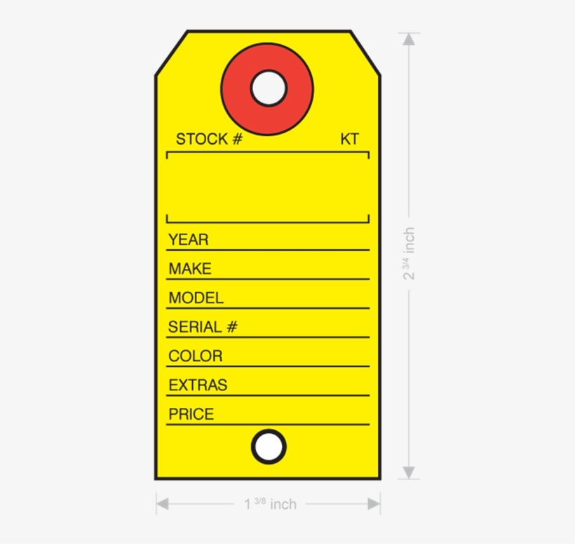 Yellow Paper Key Tag With Ring - Ring, transparent png #5672776