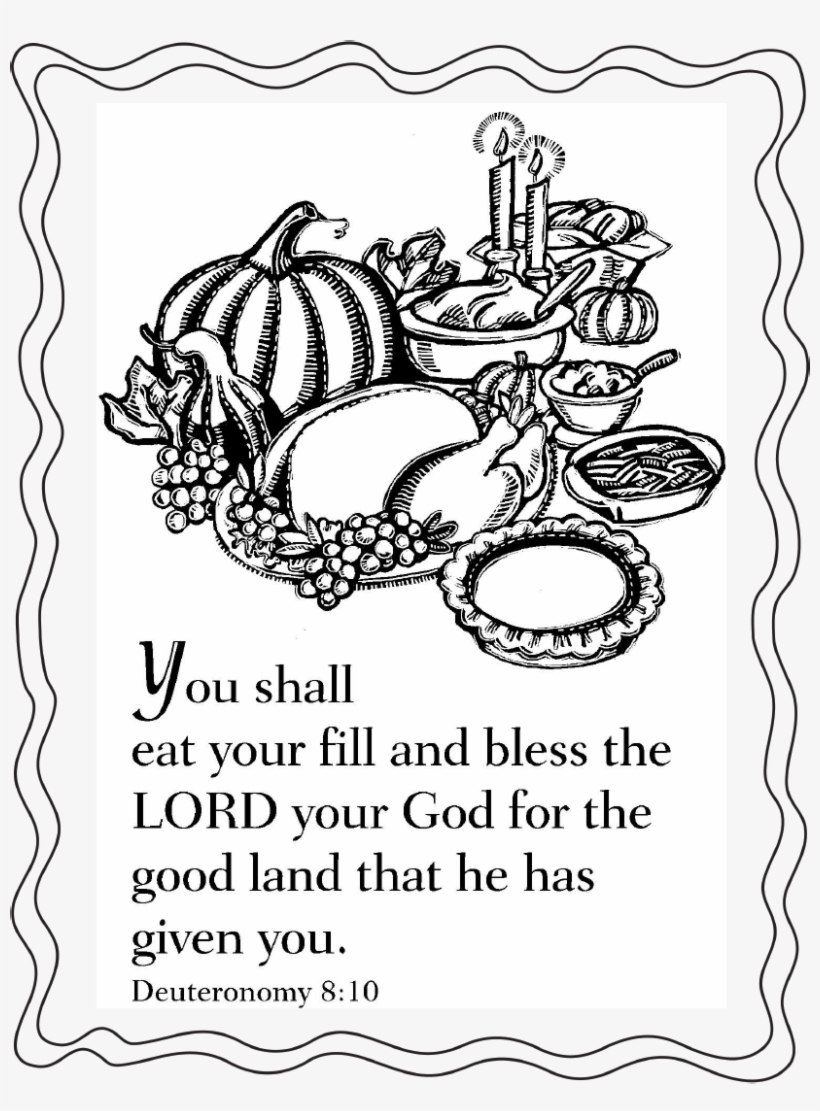 Thanksgiving Coloring Pages For Sunday School With - Thanksgiving Bible Coloring Sheet, transparent png #5674426