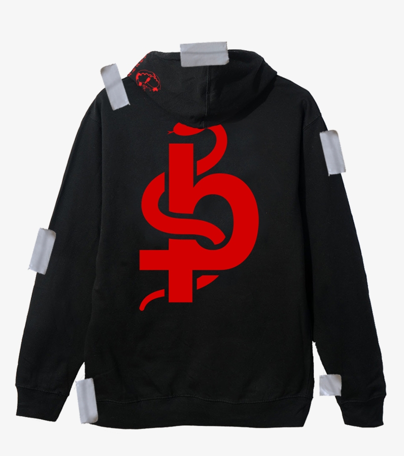 Beartrap Sound Red And Black Zip Hoodie - Sweatshirt, transparent png #5674597