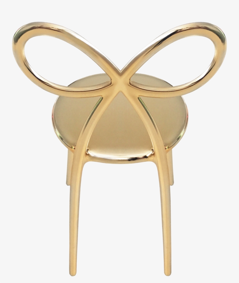 Gold Chair Elegant Ribbon Chair Metal Finish Set Qeeboo - Qeeboo Gold Ribbon Chair, transparent png #5674758