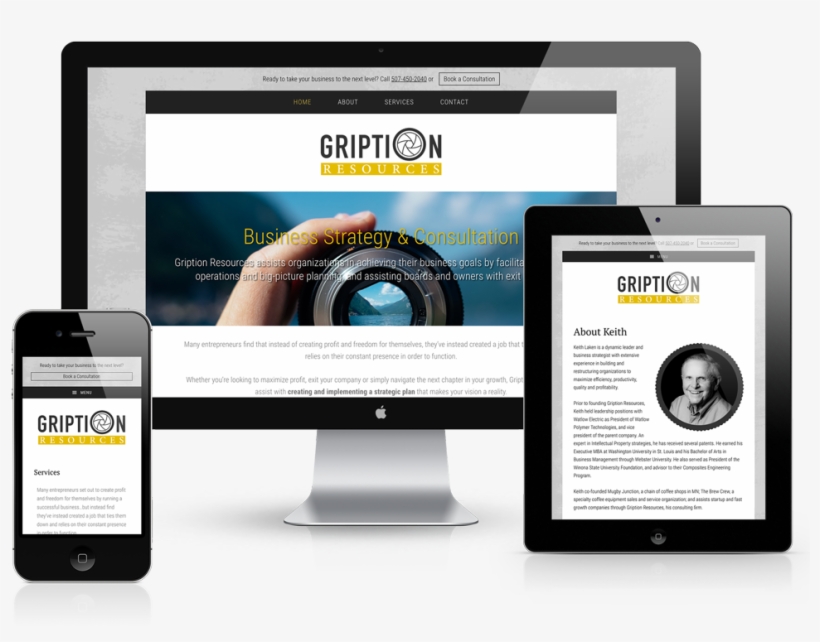 Gription Resources Mobile Responsive Website Design - Responsive Web Design, transparent png #5675502