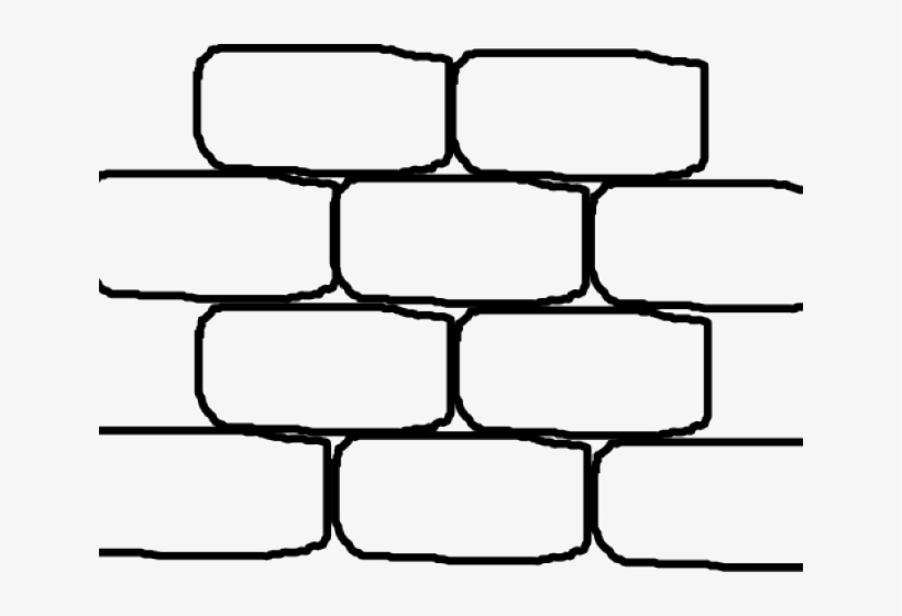 Brick Clipart Large - Bricks Black And White Clip Art, transparent png #5679405