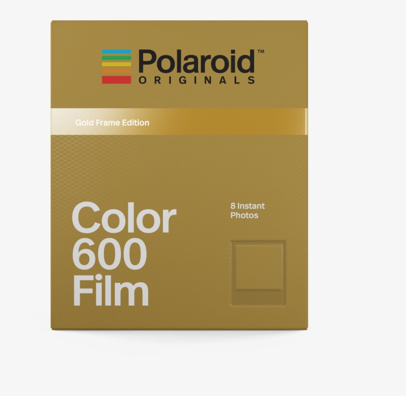 004674 600 Gold Frames Front - Polaroid Originals Film, transparent png #5679616