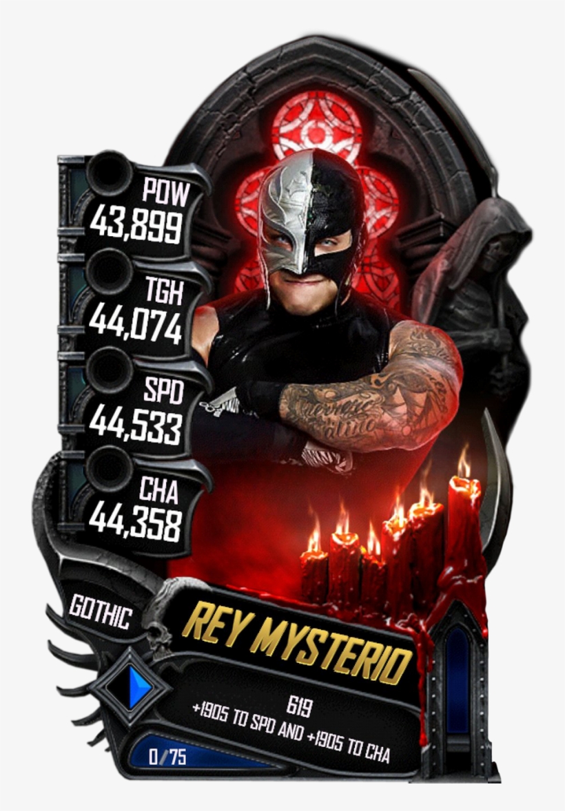 Supercard Reymysterio S4 21 Summerslam18 Ringdom - Gothic Card Wwe Supercard, transparent png #5681863