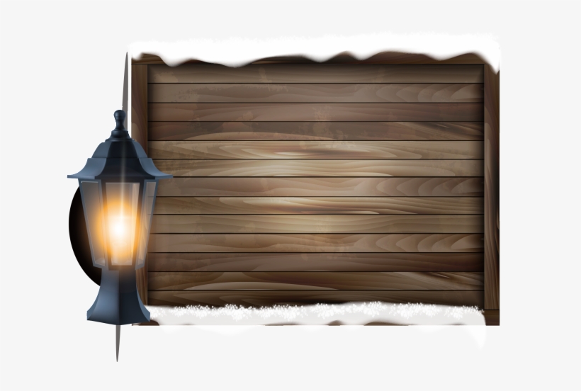 Winter Wooden Board Christmas Decoration Vector - Plywood, transparent png #5682311