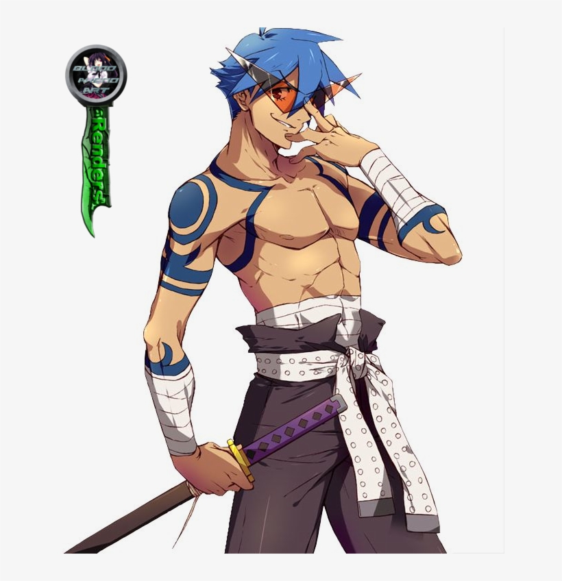 Kamina Est Un Jeune Homme De 17 Ans Du Village Souterrain - Kamina Gurren Lagann Render, transparent png #5682435