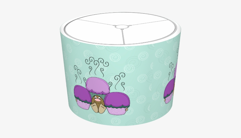 Cute Monster With Purple And Cyan Frosted Cupcakes - Cartoon, transparent png #5683270