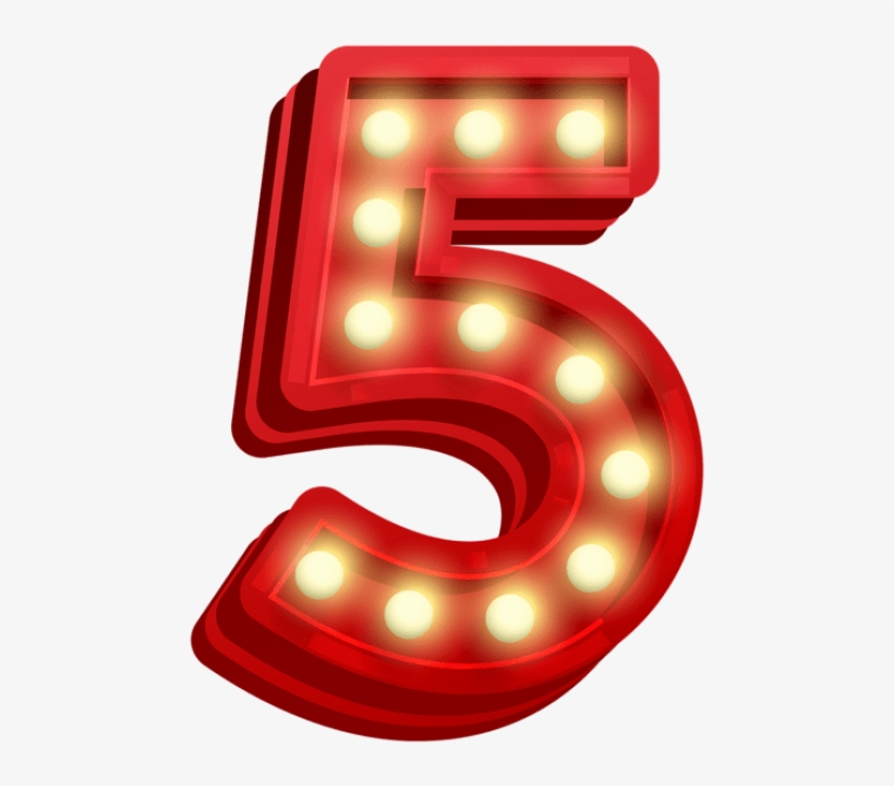 Free Png Number Five Glowing Png Images Transparent - Portable Network Graphics, transparent png #5683836