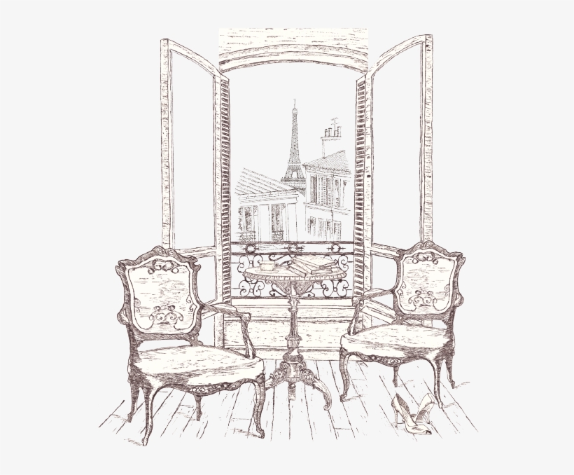 Dessin Fenetre Paris Maryse À Paris Coussin Senteur - Dessin Maison Paris, transparent png #5684281