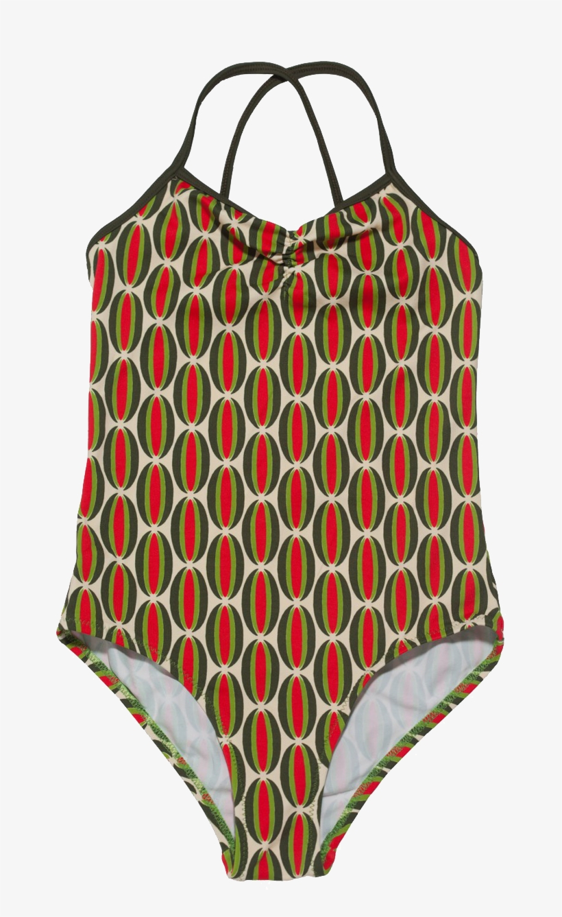 Slice Of Watermelon Print Swimsuit For Girls High End, transparent png #5684811