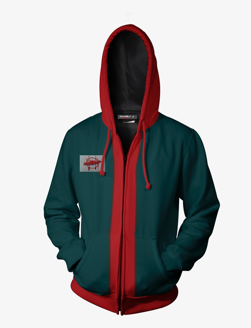 Miles Morales Spider Verse Hoodie - Led Zeppelin Zip Hoodie, transparent png #5684886