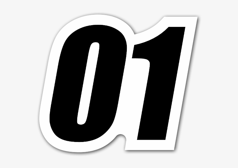 01 Racing Sticker - Racing Number Png, transparent png #5686065