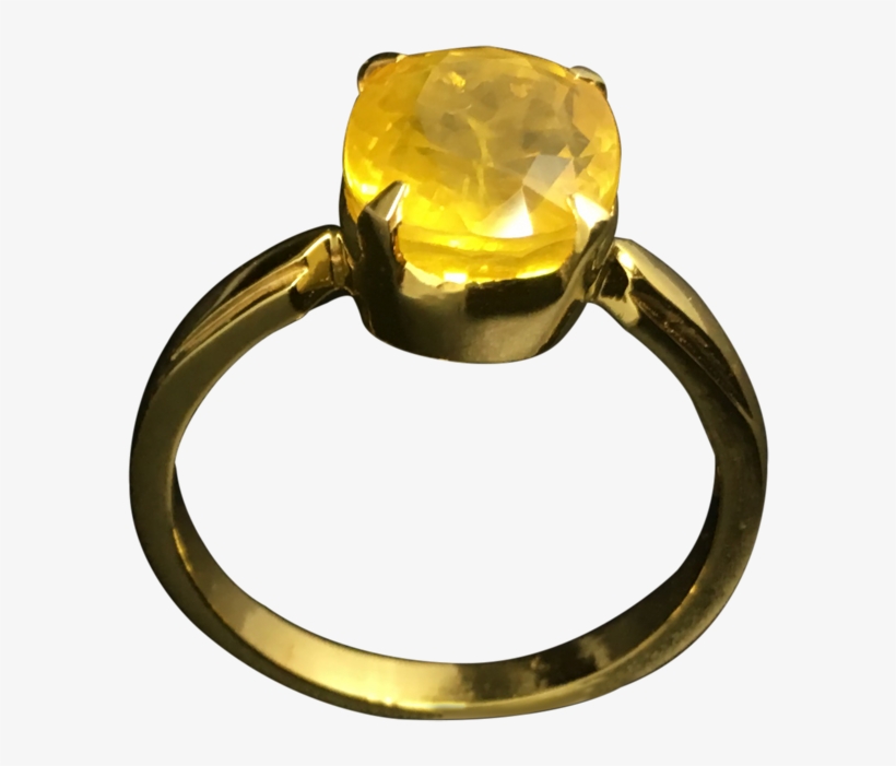 Yellow Sapphire - Engagement Ring, transparent png #5686541