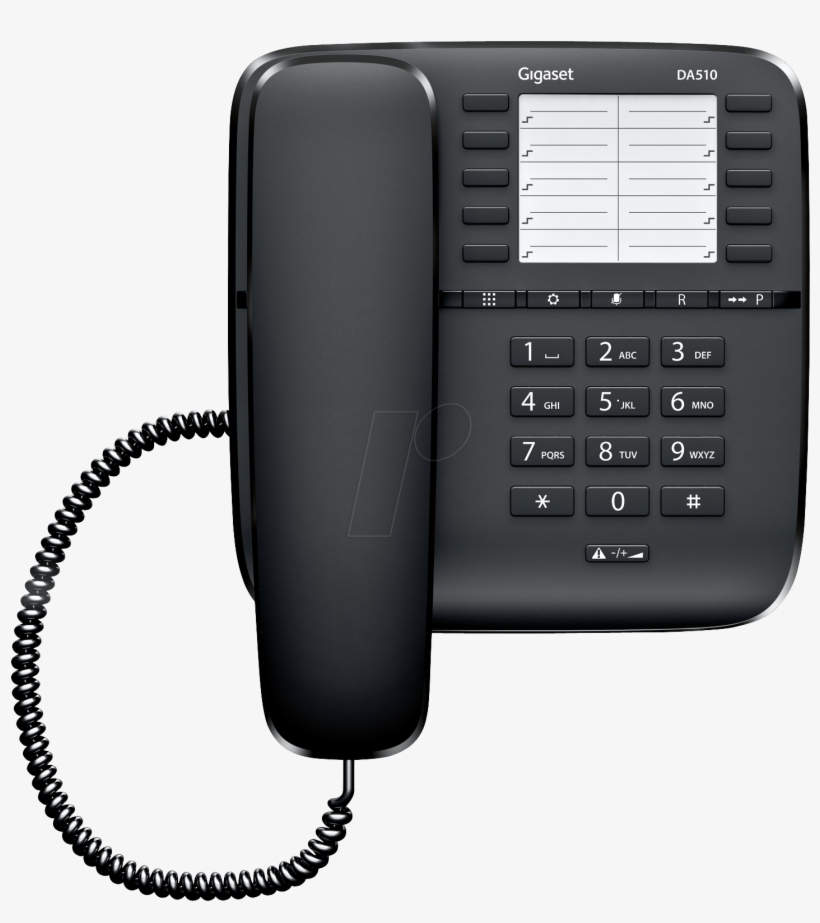 Telephone, With Cord, Black Gigaset Communications - Telephone Gigaset Da310, transparent png #5687181